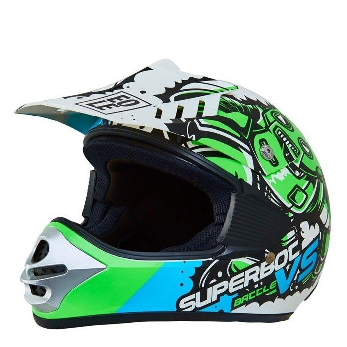 Casque cross enfant SUPERBOT - Casque moto cross enfant - SCOOTEO -  Cdiscount Auto