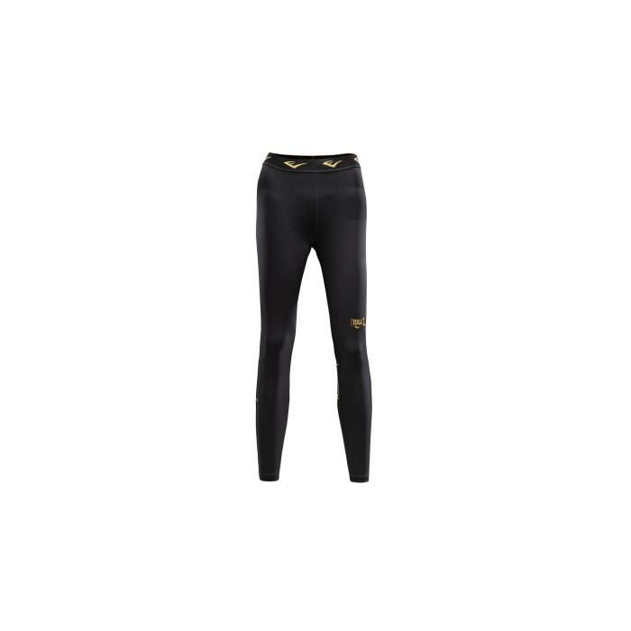 Legging femme Everlast Leonard - Fitness - Noir/doré