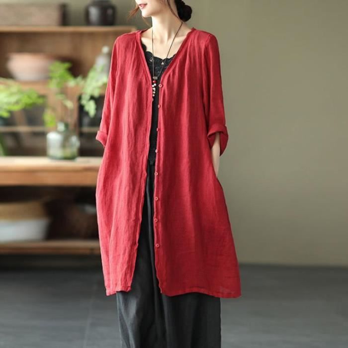 Chemise Femme Damart - Taille XL, Imprimé Carreaux Multicolore, Manches 3/4, Neuve Sans étiquettes