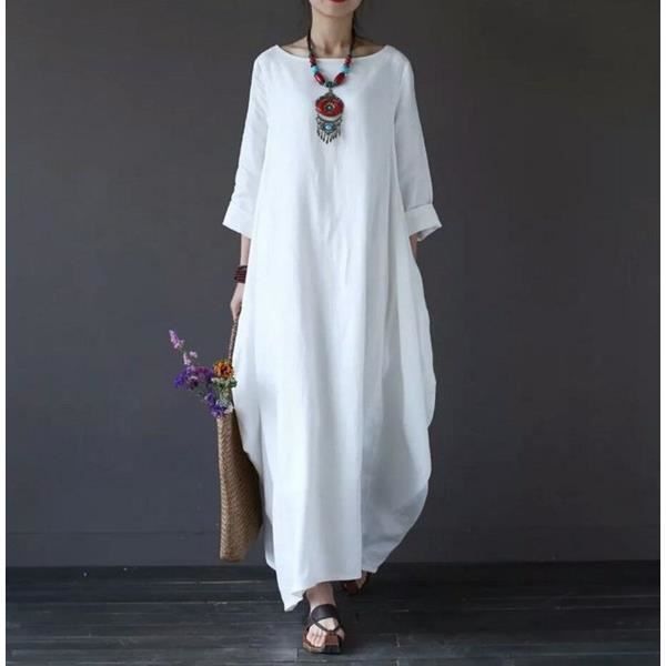 Robe longue coton lin best sale