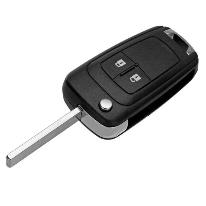 Tekenewbse 2 Pièces 2 Boutons Boîtier Coque clé Voiture Compatible pour Chevrolet Cruze Aveo