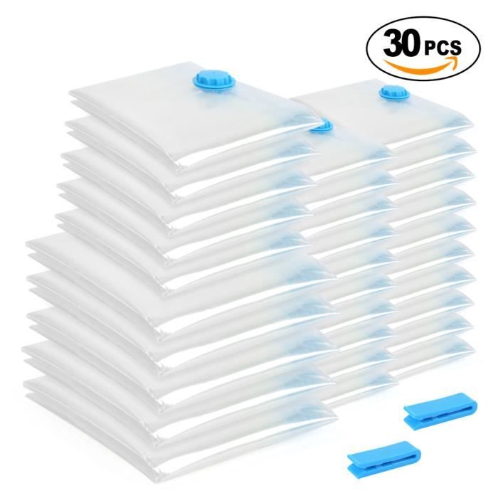 HSTURYZ 30 Pcs Sac Rangement Sous Vide Housse Aspiration