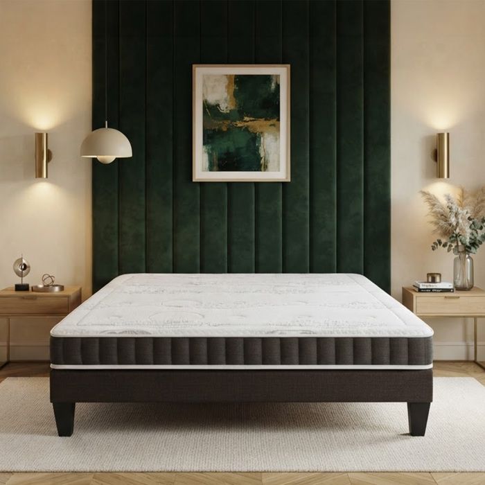 Ensemble Intuition 90x190 cm Matelas Mousse + Sommier Métal Ensemble Intuition 90x190 cm Matelas Mousse + Sommier Métal