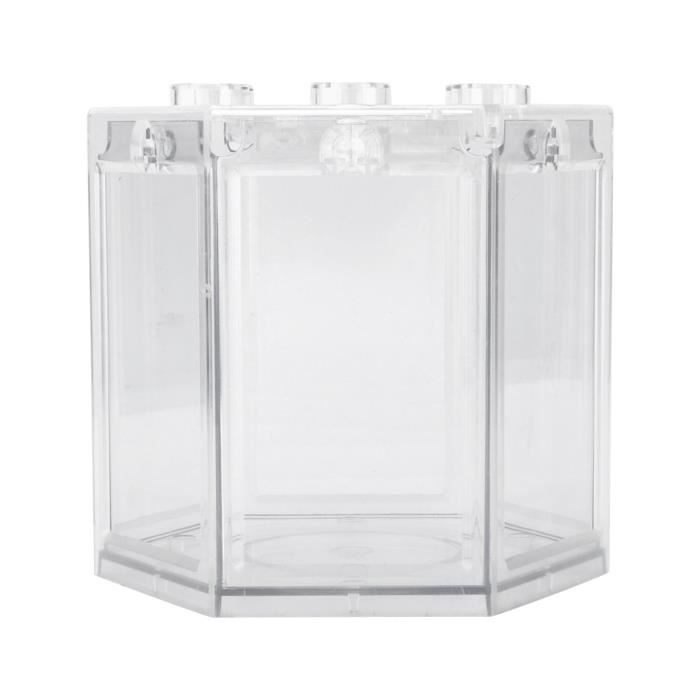 Comparer les prix de Aquarium - OMABETA - Petit réservoir hexagonal - 12x10,5x11 cm - Moins de 20 litres - Plastique