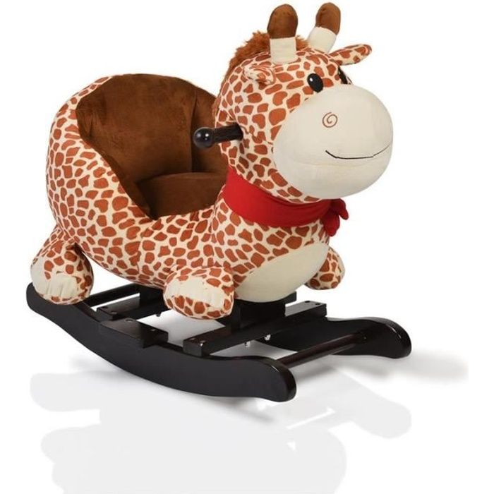 Girafe a deals bascule en bois