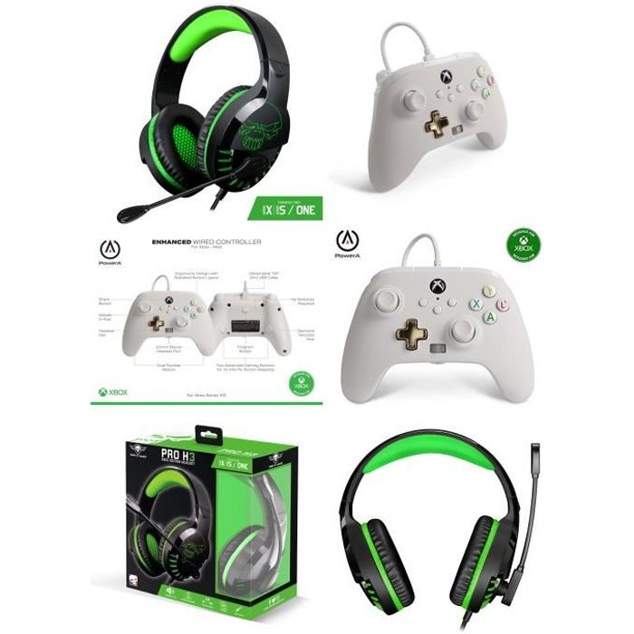 Pack Manette XBOX ONE-S-X-PC BLANCHE MIST EDITION SPECIALE+ Casque Gamer PRO  H3 SPIRIT OF GAMER XBOX ONE/S/X/PC - Cdiscount Informatique