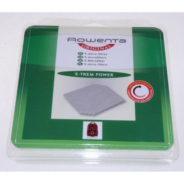 Microfiltre Aspirateur Rowenta ZR002501 – Lot de 5 pour X-Trem Power - vue 5