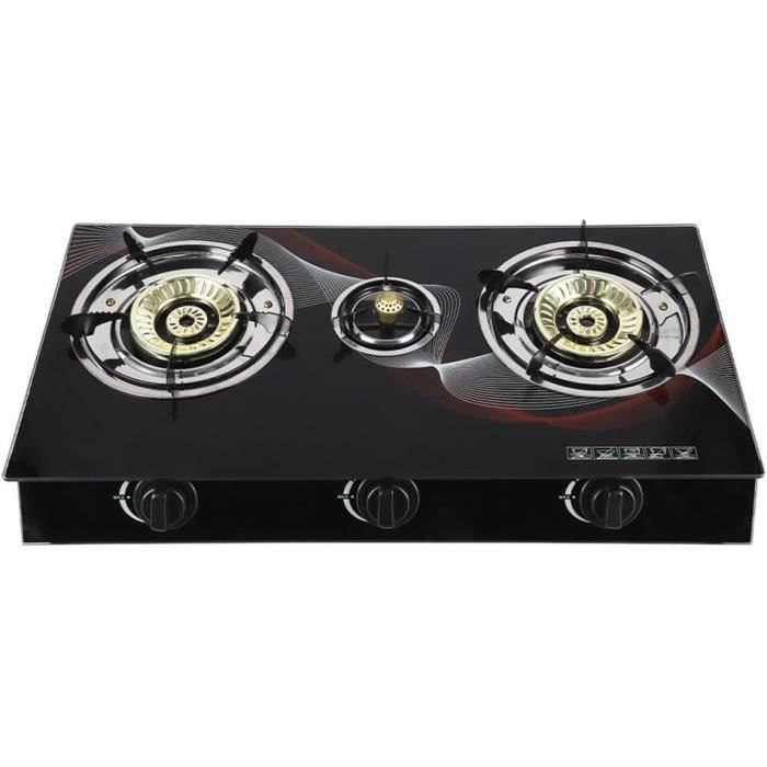 Table De Cuisson à Gaz Propane à 2 Brûleurs, Réchaud à Gaz Portable En Acier Inoxydable, Double Brûleur à Allumage Automatique, Camping, Double