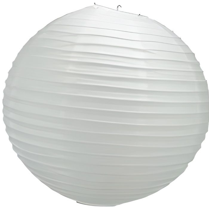 lanterne boule papier blanc 30 cm  blanc