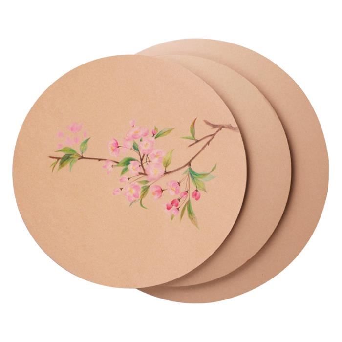 GLOBLELAND 100 Feuilles Papier Aquarelle Rond 300g – 12,1 Cm Diamètre, Grain Froid Pressé à Froid, Idéal Artistes Et Calligraphie