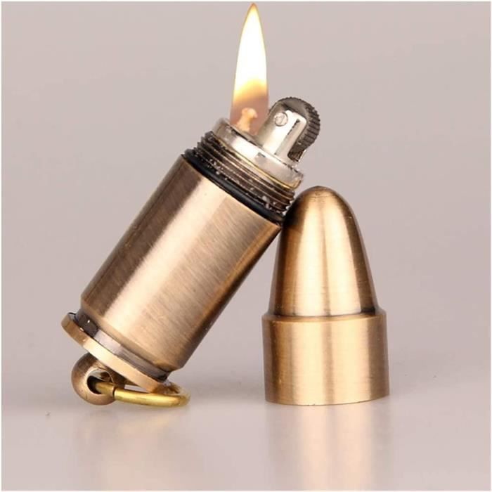 Briquet à Pétrole Vintage Vegena - Forme Roue Nunchaku - Coupe-vent - Portable Et Rechargeable