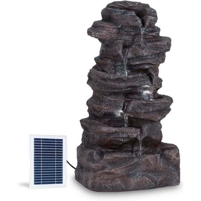 Fontaine Solaire Décorative LOVE FLAME Avec LED Et Batterie - Pour Jardin, Terrasse, Balcon - 14
