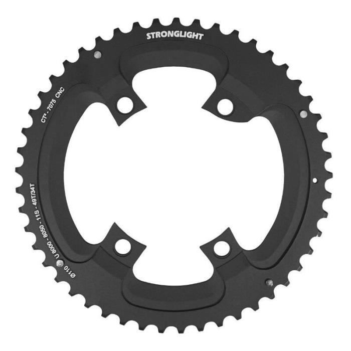 Plateau 5 branches Stronglight Shimano Ultegra R8000 - R8050 - noir - 49T