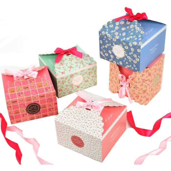 Boîte d'emballage cadeau en papier kraft personnalisée pour mariage, anniversaire, fête, noix, bonbons, biscuits et gâteaux avec ruban - Chine Boîte à gâteaux, emballage alimentaire