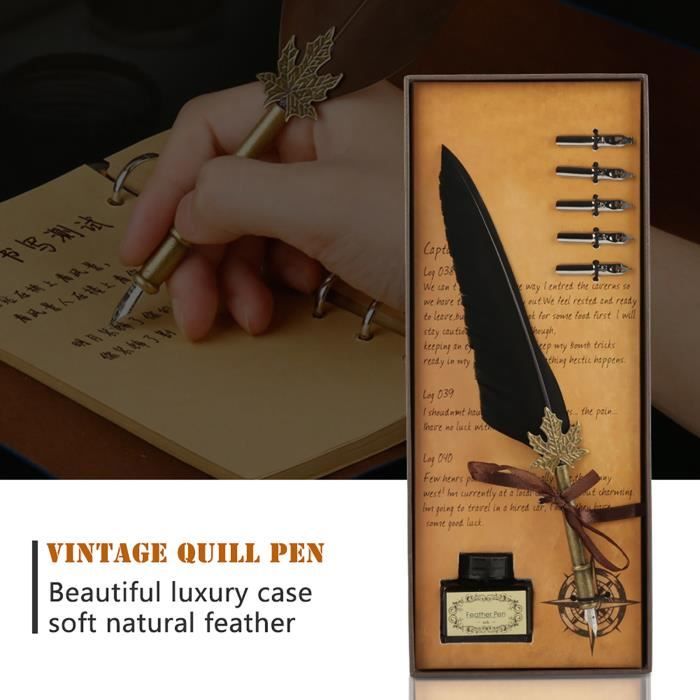 Stylo plume Europeanism Vintage Retro Quill Feather Dip Pen - TMISHION ...