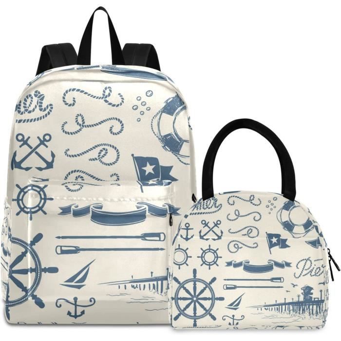Ensemble Sac à Dos + Boîte à Goûter + Gourde + Trousse Harry Potter Hogwarts Bleu – Officiel Pour Enfants