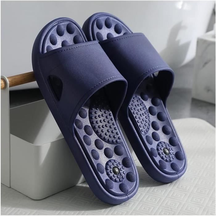 Sandales De Réflexologie Plantaire BYRIVER Pour Homme - Pointure M - Marron Caoutchouc