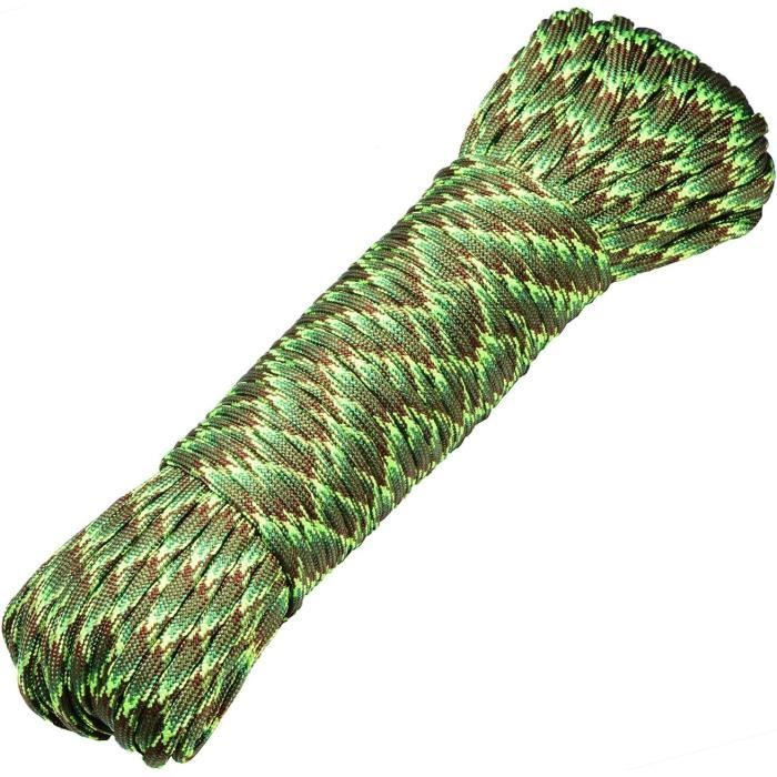 Paracorde MONOBIN 30 M - 4 Mm, 7 Brins - Pour Bracelets De Survie, Camping, Randonnée Et Bricolage (rose)