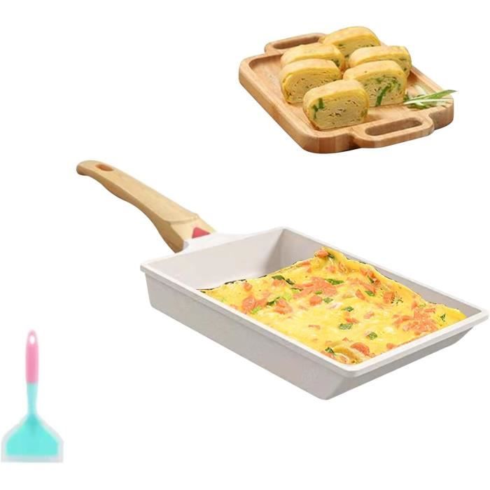 BUTORY Tamagoyaki Poêle à Omelette avec Spatule en Silicone