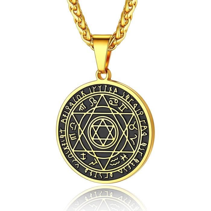Collier Rouge Hamsa Amulette – Étoile De David – Bijou Porte-bonheur Kabbale