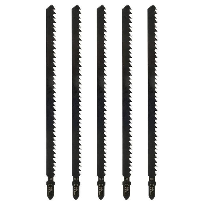 5 Lames Scie Sauteuse Professionnelles 180mm T744D - Coupe Bois épais & Poutres | Lames Extra-longues