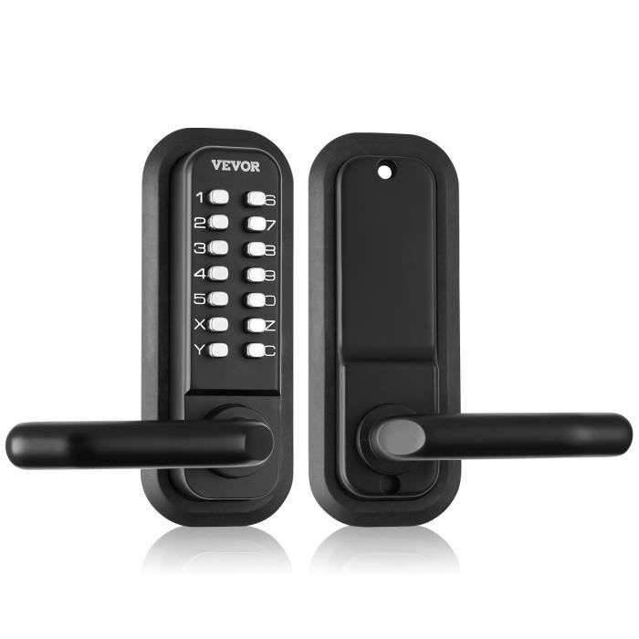 Serrure de porte mécanique - VEVOR - OL-209D2-BY-B-01 - Sans clé 14 touches - Alliage de zinc - 35–65 mm