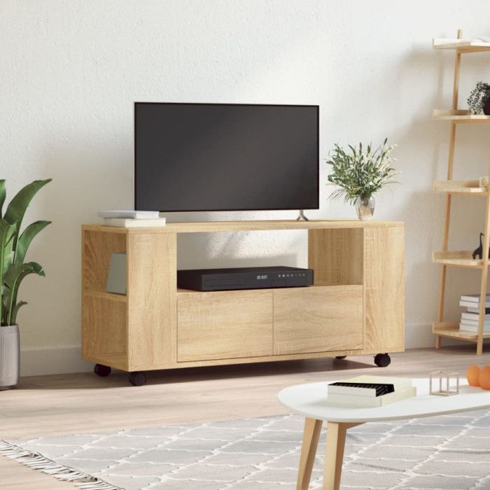 vidaXL Meubles TV chêne sonoma 102x345x43 cm bois dingénierie 833745