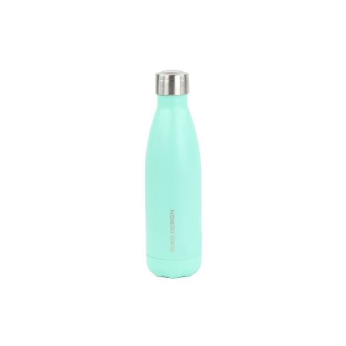 YOKO DESIGN - INOX Gourde isotherme Bouteille 500 ml pastel mint