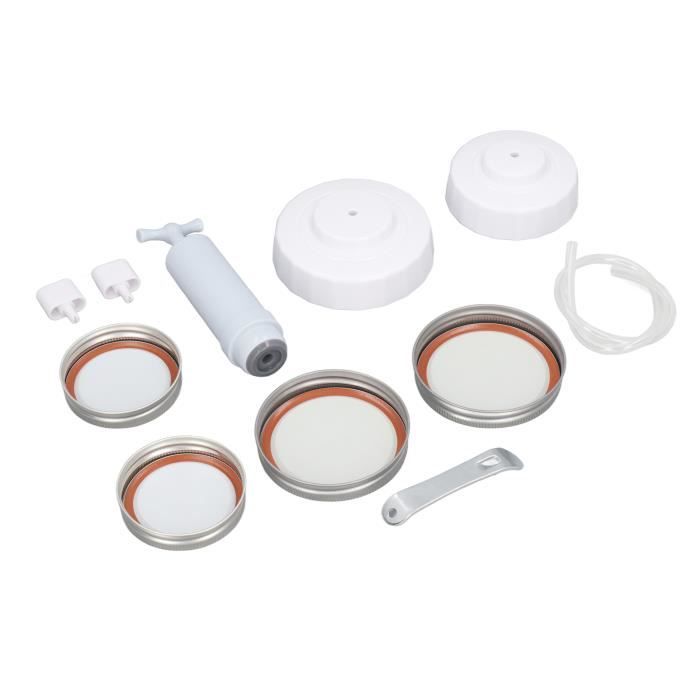Kit De Scelleuse Sous Vide De Bocaux électriques Mason Ensemble De Scelleuse De Bocaux Automatique Sans Fil Pour Le Stockage Et La Fermentation Des Aliments Avec Couvercles De Bocaux Mason | FR