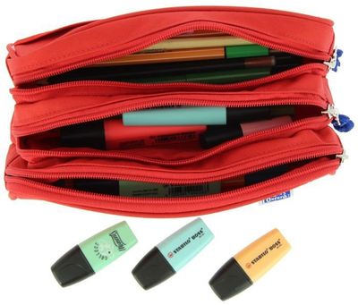 OXFORD & YOU Trousse à Stylos Rectangulaire Kangoo Petit Modèle Rouge