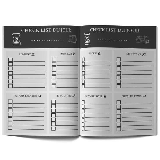 Agenda To Do List Daily Checklist Journal De Taches Organisateur Planificateur De Journee De Cdiscount Beaux Arts Et Loisirs Creatifs