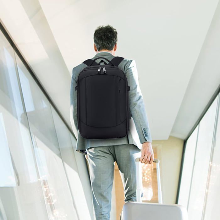 Palamea Bagage Cabine 40x20x25 Ryanair Extensible - Sac à Dos Ordinateur 15.6" Imperméable Avec Port USB