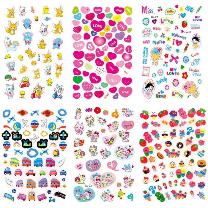 Plunack Estampeuse à Stickers – 300 Gommettes – Carnet 24 Pages – Licorne – Activité Manuelle 3-7 Ans