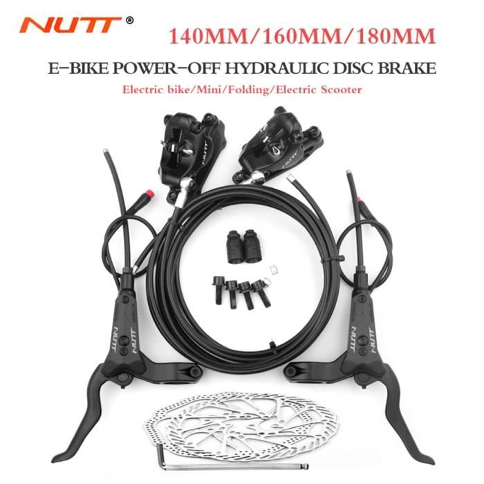 NUTT – Ensemble freins à disque hydrauliques pour trottinette  électrique,pièces 140, 160 ou 180 mm, câble d'arrêt, avec disque HS1 pour  Zero 10X 11X