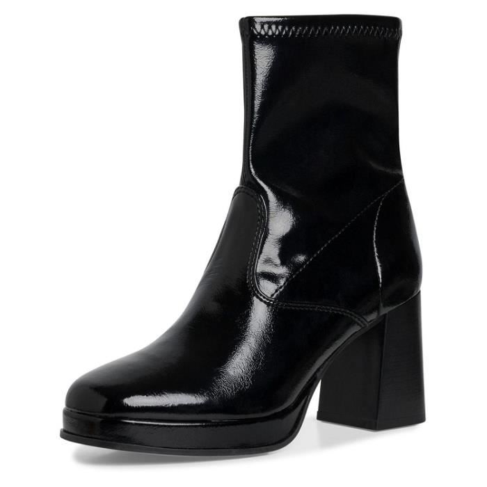 Bottines femme noir 2025 vernis