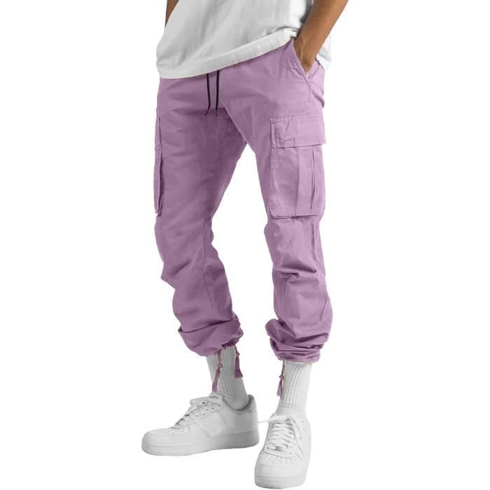 Pantalon cargo best sale violet homme