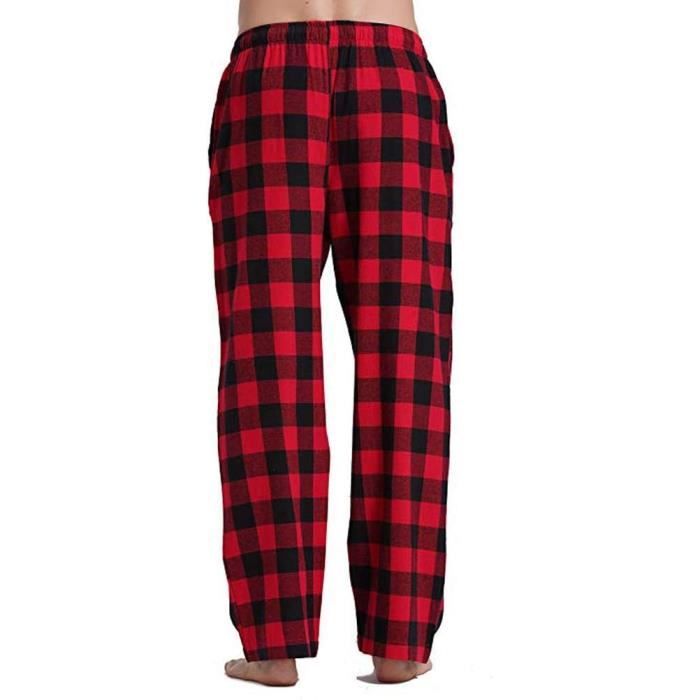 Pantalon homme carreaux rouge deals