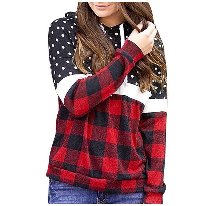 Sweat a discount carreaux femme