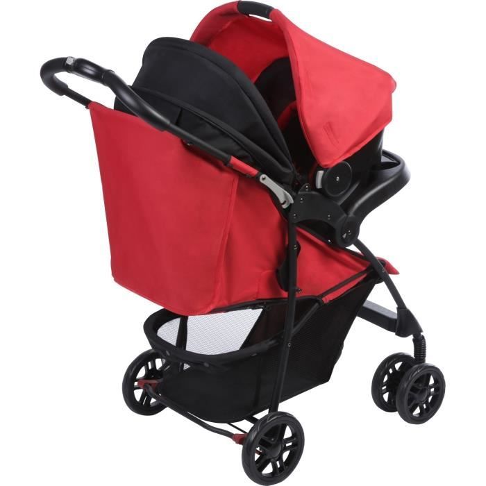 Poussette 2-en-1 bébé rouge et noire Teamy SAFETY 1ST : la poussette à Prix  Carrefour