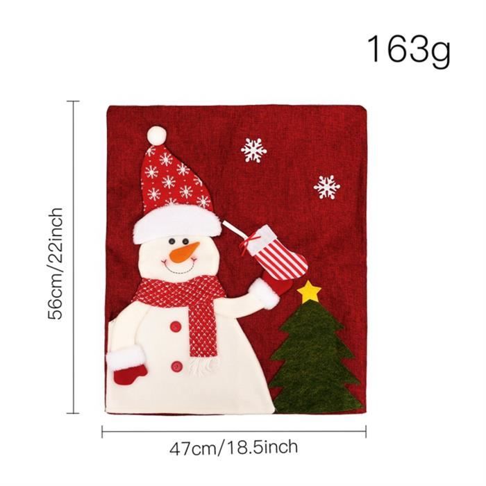 Set De 3 Housses De Toilette Noël - Motif Père Noël/bonhomme De Neige - Housse Abattant, Tapis Contour Et Tapis De Bain - 11