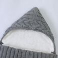 XJYDNCG Nid d'ange - Couverture de réception tricotée pour bébé - Convient pour 0-6 mois - gris 10-2