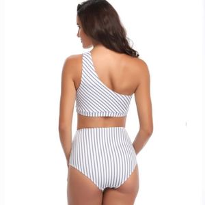 Bikini 2 Pièces Femme Taille Haute - Haut Push Up Rembourré - Imprimé Florale - Maillot Plage Sexy