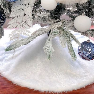 Collier De Sapin,Jupe Blanche à Rayures Texturée Et Douce | Cache Bas De Sapin En Peluche Blanche,Pour Usage En Extérieur Fête De Noël Festival D'Hiver Maison Lieu Commercial Magasin
