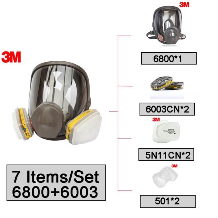 Respirateur réutilisable à masque complet 3M(MC), 6800, moyen, 4/caisse