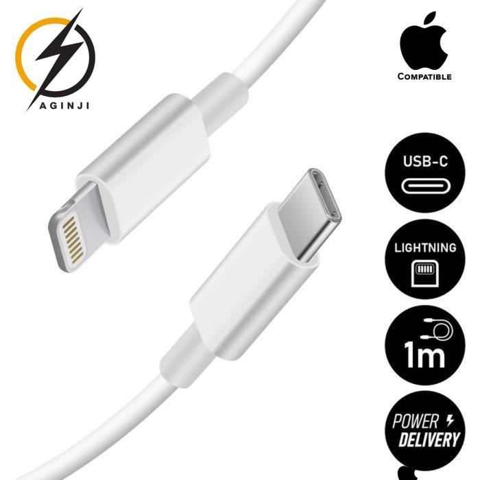General - Chargeur Apple 14 13 12 Charge rapide avec câble de 0,9