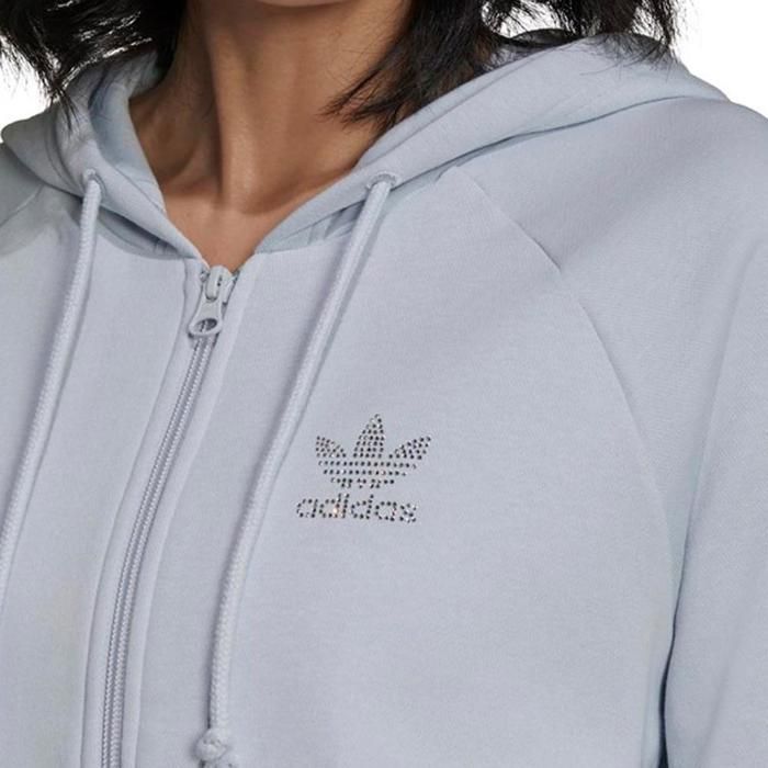 Veste de survêtement Bleu Femme Adidas Cropped Tt Bleu Cdiscount