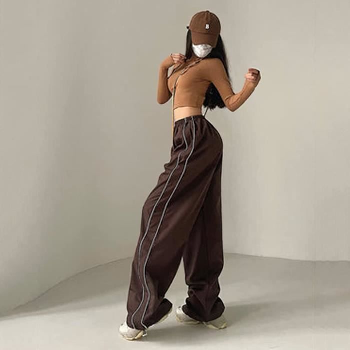Pantalon cargo femme deals taille haute