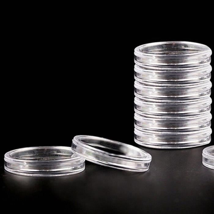 Capsules Rondes En Plastique Pour Pièces De Monnaie De 30mm - Temu