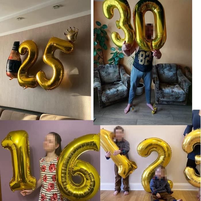 Déco Anniversaire 35 Ans – Noir Et Blanc – Ballons Numériques, Guirlande, Déco Gâteau – Kit Complet Pour Homme Ou Femme