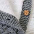 XJYDNCG Nid d'ange - Couverture de réception tricotée pour bébé - Convient pour 0-6 mois - gris 10-3
